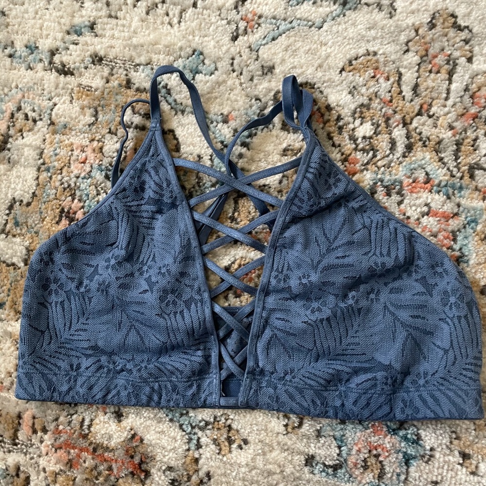 PINK Blue Lace Bralette